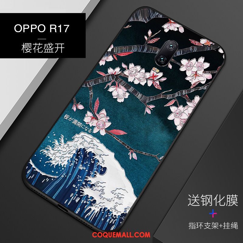 Étui Oppo R17 Personnalité Silicone Tout Compris, Coque Oppo R17 Noir Modèle