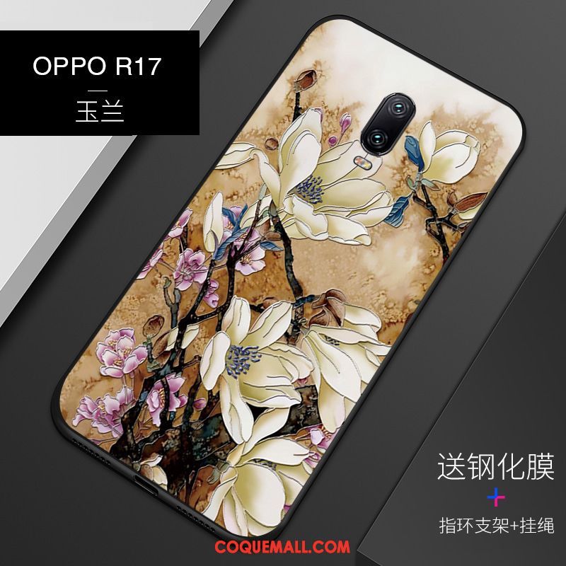 Étui Oppo R17 Personnalité Silicone Tout Compris, Coque Oppo R17 Noir Modèle