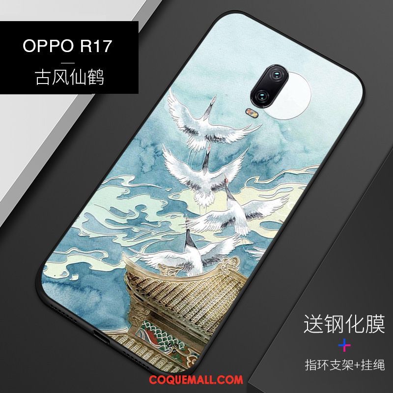 Étui Oppo R17 Personnalité Silicone Tout Compris, Coque Oppo R17 Noir Modèle