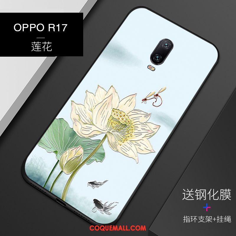 Étui Oppo R17 Personnalité Silicone Tout Compris, Coque Oppo R17 Noir Modèle