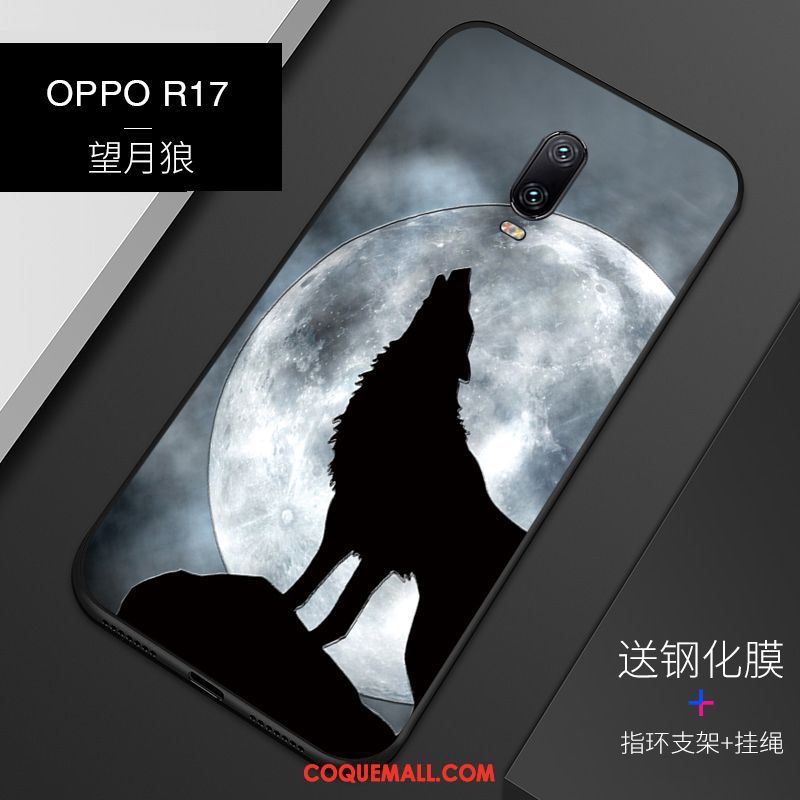 Étui Oppo R17 Personnalité Silicone Tout Compris, Coque Oppo R17 Noir Modèle