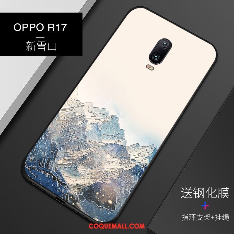 Étui Oppo R17 Personnalité Silicone Tout Compris, Coque Oppo R17 Noir Modèle