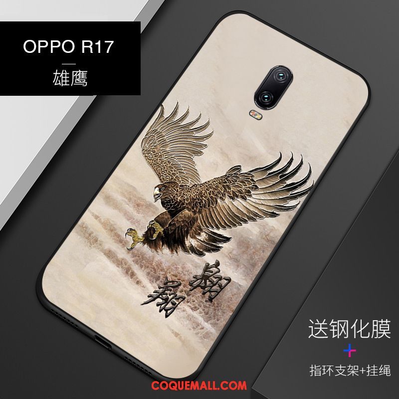 Étui Oppo R17 Personnalité Silicone Tout Compris, Coque Oppo R17 Noir Modèle