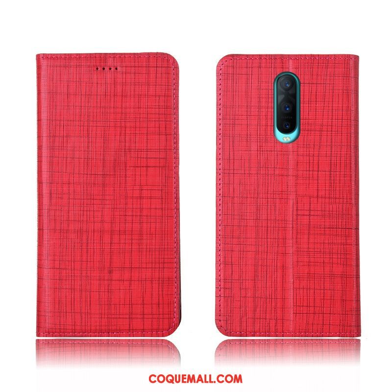 Étui Oppo R17 Pro Clamshell Étui En Cuir Incassable, Coque Oppo R17 Pro Bleu Protection