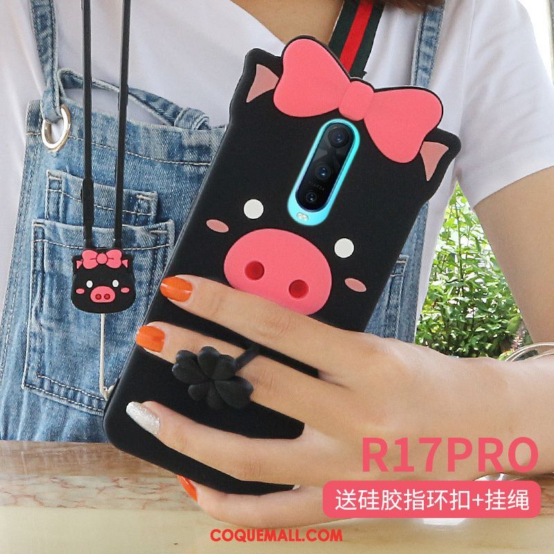 Étui Oppo R17 Pro Fluide Doux Petit Tendance, Coque Oppo R17 Pro Rose Téléphone Portable
