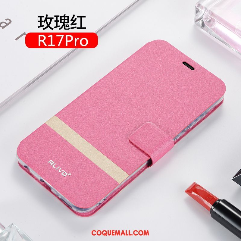 Étui Oppo R17 Pro Incassable Étui En Cuir Fluide Doux, Coque Oppo R17 Pro Bleu Téléphone Portable