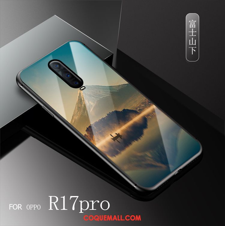 Étui Oppo R17 Pro Marque De Tendance Verre Personnalité, Coque Oppo R17 Pro Créatif Nouveau