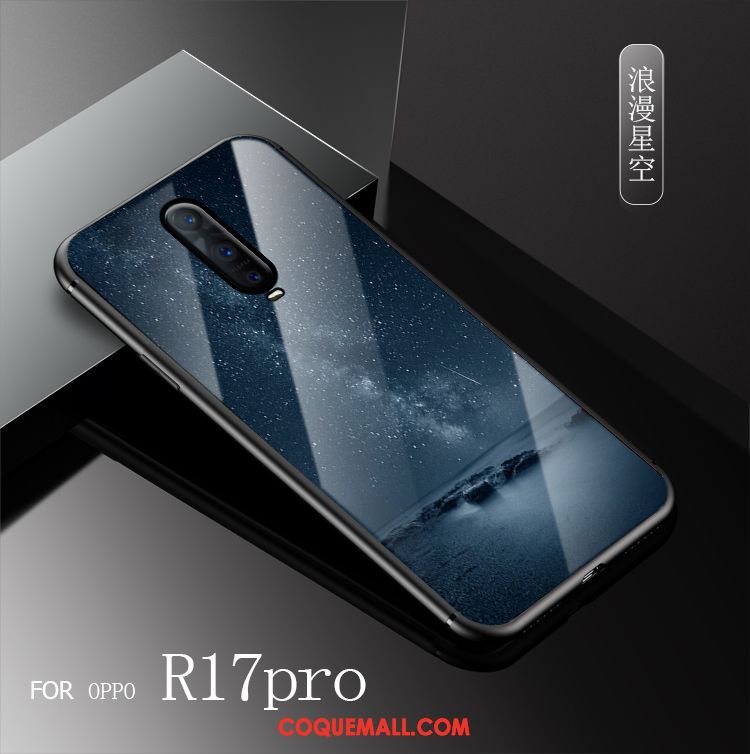 Étui Oppo R17 Pro Marque De Tendance Verre Personnalité, Coque Oppo R17 Pro Créatif Nouveau