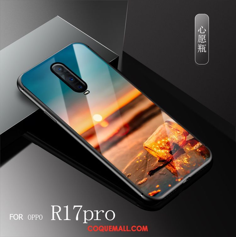 Étui Oppo R17 Pro Marque De Tendance Verre Personnalité, Coque Oppo R17 Pro Créatif Nouveau