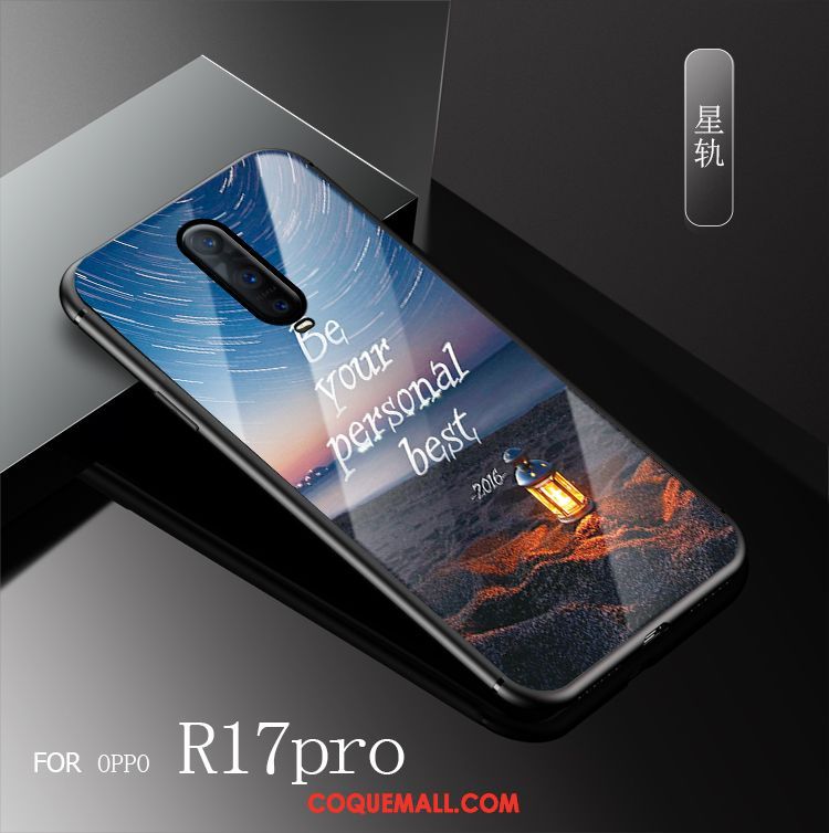 Étui Oppo R17 Pro Marque De Tendance Verre Personnalité, Coque Oppo R17 Pro Créatif Nouveau