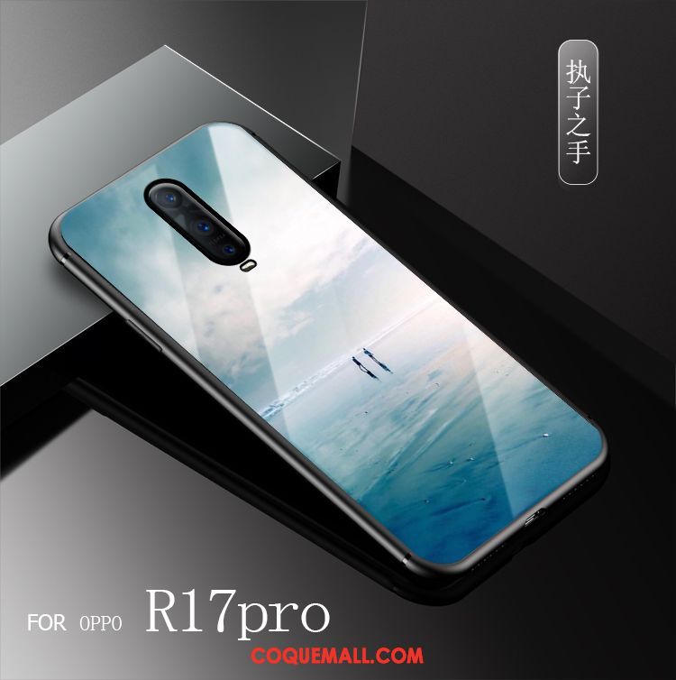 Étui Oppo R17 Pro Marque De Tendance Verre Personnalité, Coque Oppo R17 Pro Créatif Nouveau