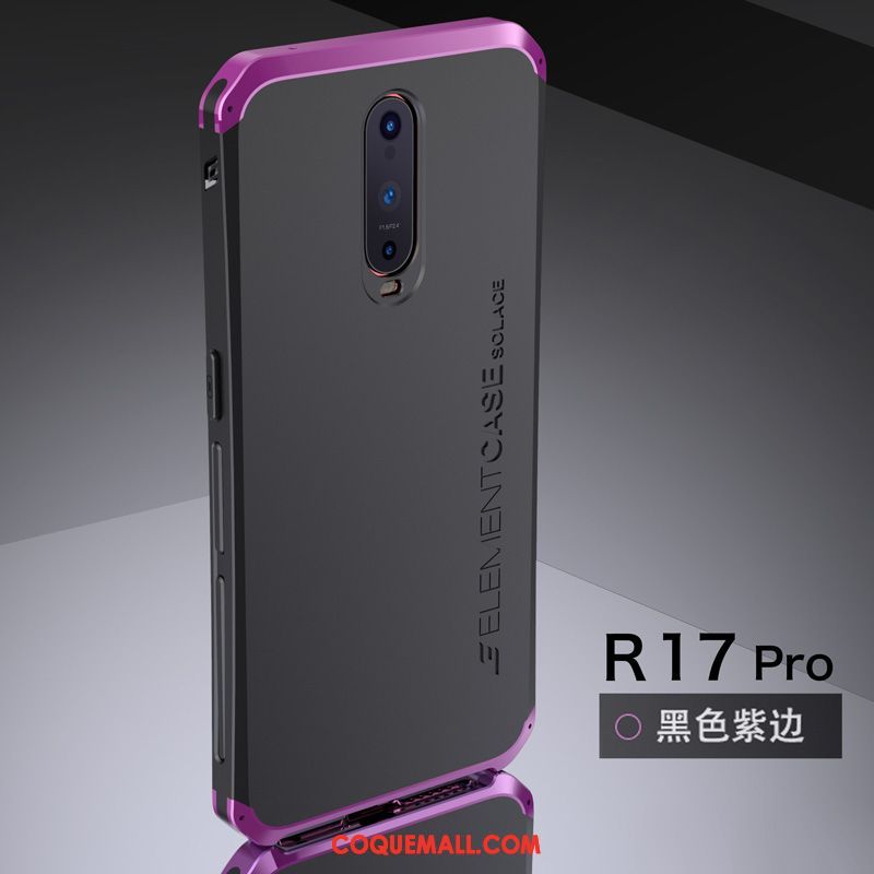 Étui Oppo R17 Pro Métal Téléphone Portable Net Rouge, Coque Oppo R17 Pro Rouge Haute
