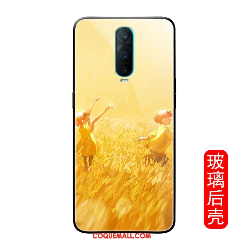 Étui Oppo R17 Pro Net Rouge Miroir Verre, Coque Oppo R17 Pro Charmant Drôle