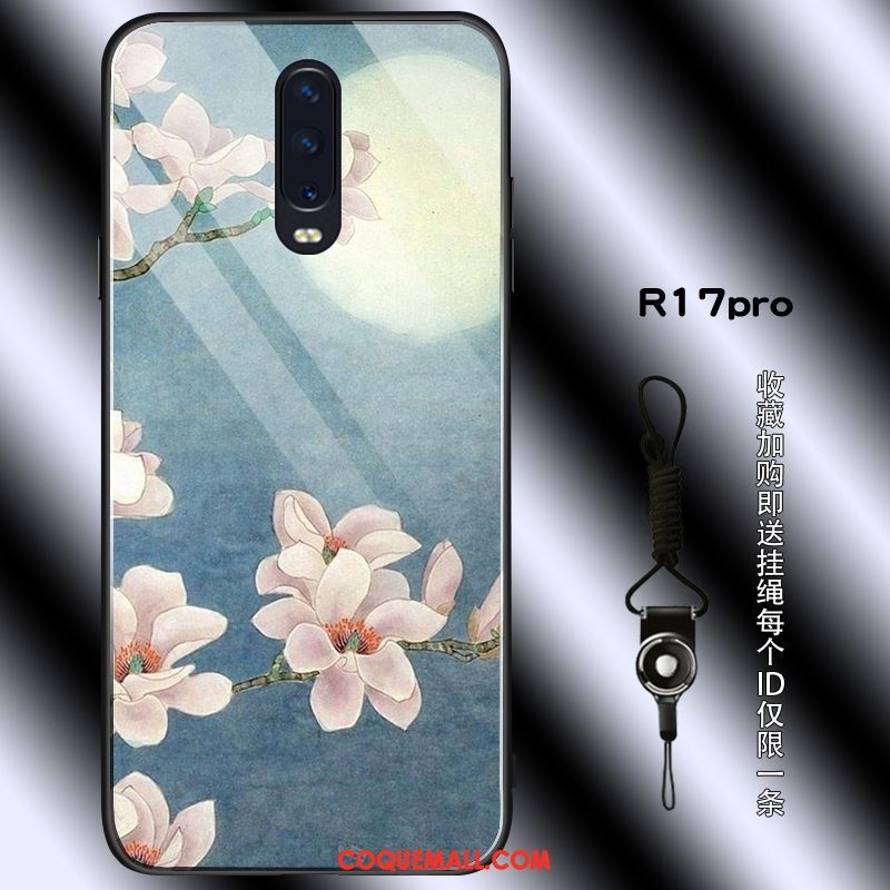 Étui Oppo R17 Pro Net Rouge Violet Protection, Coque Oppo R17 Pro Fleurs Silicone