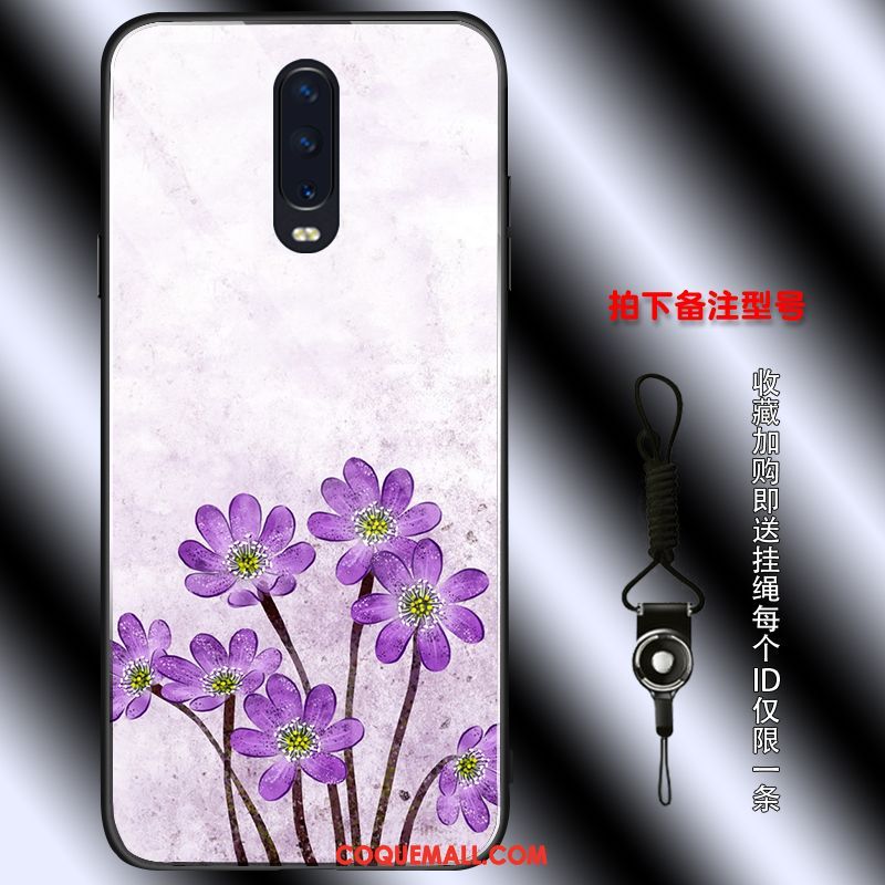 Étui Oppo R17 Pro Net Rouge Violet Protection, Coque Oppo R17 Pro Fleurs Silicone