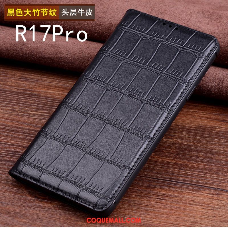 Étui Oppo R17 Pro Personnalisé Protection Étui En Cuir, Coque Oppo R17 Pro Bovins Incassable Braun