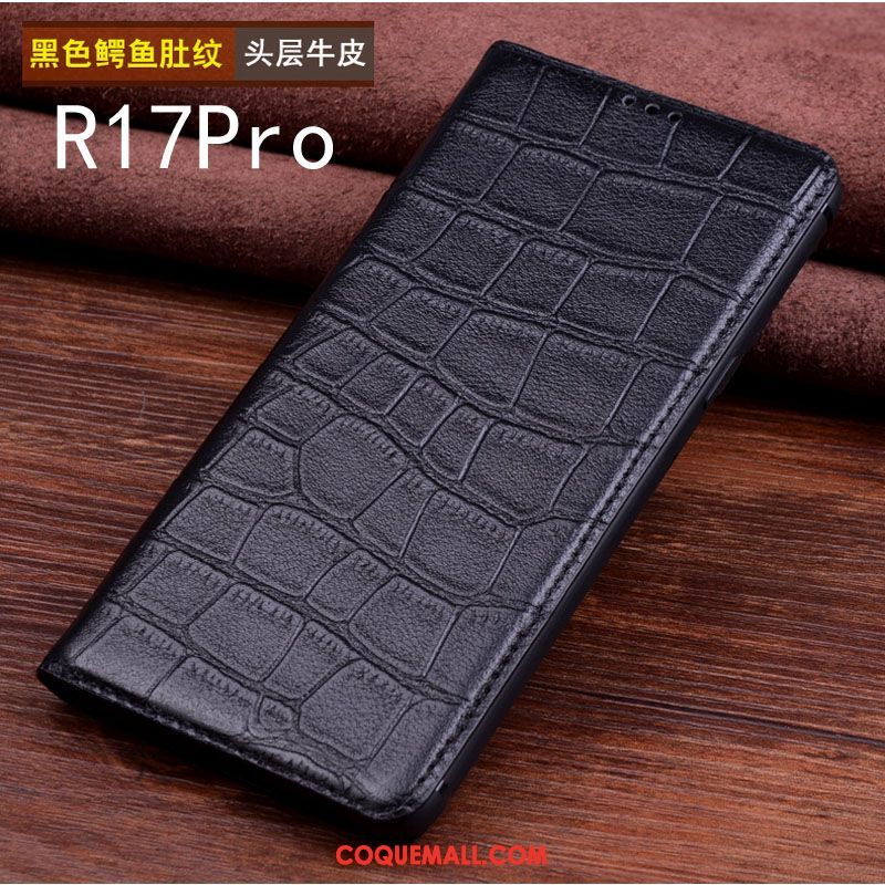 Étui Oppo R17 Pro Personnalisé Protection Étui En Cuir, Coque Oppo R17 Pro Bovins Incassable Braun