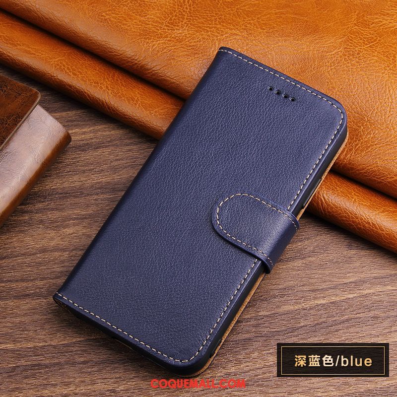 Étui Oppo R17 Pro Protection Cuir Véritable Incassable, Coque Oppo R17 Pro Étui En Cuir Rouge