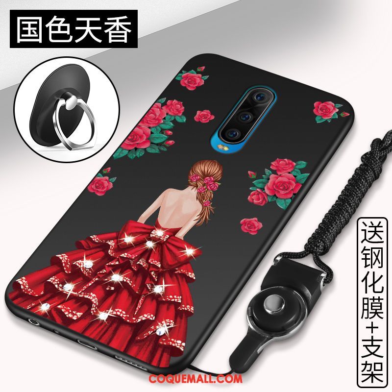 Étui Oppo R17 Pro Rouge Tout Compris Protection, Coque Oppo R17 Pro Charmant Incassable