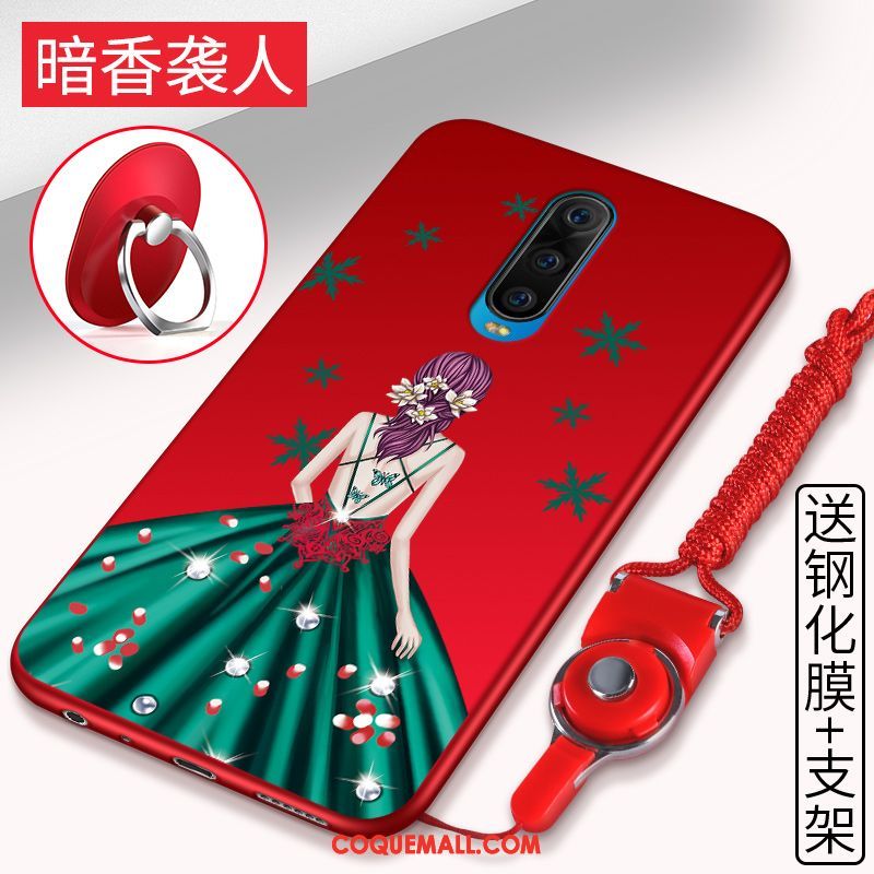 Étui Oppo R17 Pro Rouge Tout Compris Protection, Coque Oppo R17 Pro Charmant Incassable