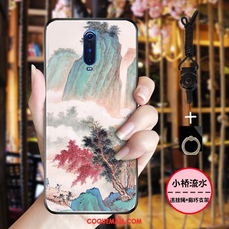 Étui Oppo R17 Pro Style Chinois Tout Compris Rose, Coque Oppo R17 Pro Protection Fluide Doux