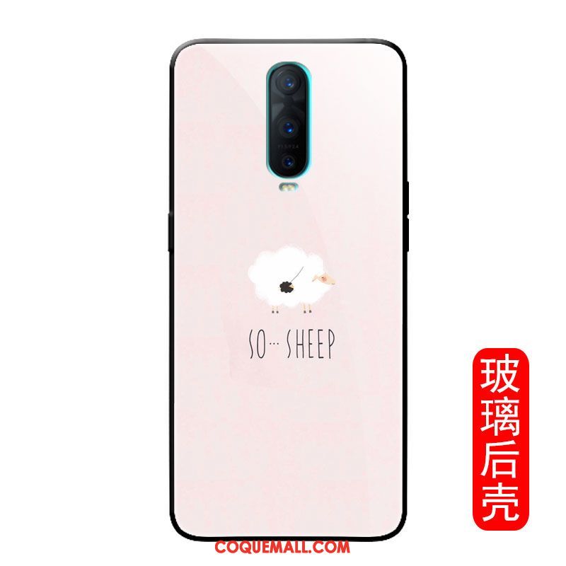 Étui Oppo R17 Pro Tout Compris Marque De Tendance Téléphone Portable, Coque Oppo R17 Pro Net Rouge Verre