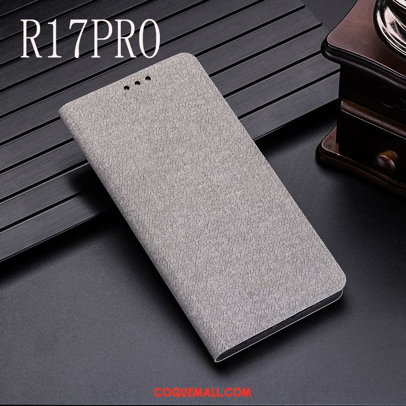 Étui Oppo R17 Pro Téléphone Portable Étui En Cuir Protection, Coque Oppo R17 Pro Incassable Braun