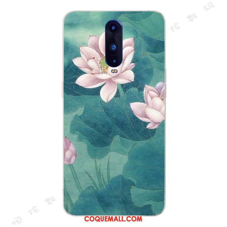 Étui Oppo R17 Pro Vert Tout Compris Incassable, Coque Oppo R17 Pro Style Chinois Silicone