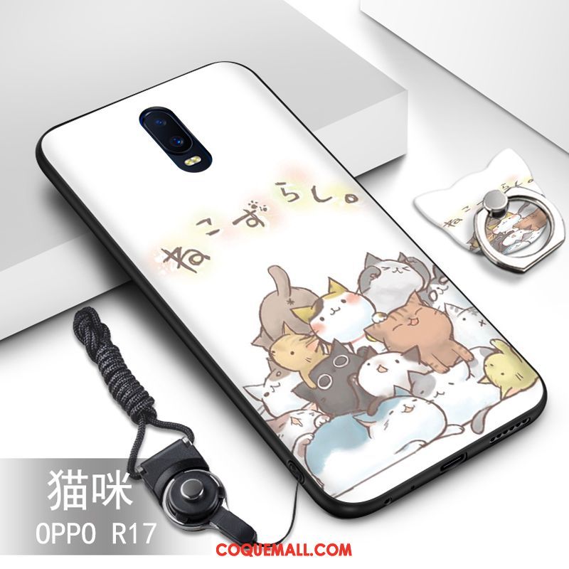 Étui Oppo R17 Tout Compris Personnalité Silicone, Coque Oppo R17 Ornements Suspendus Incassable