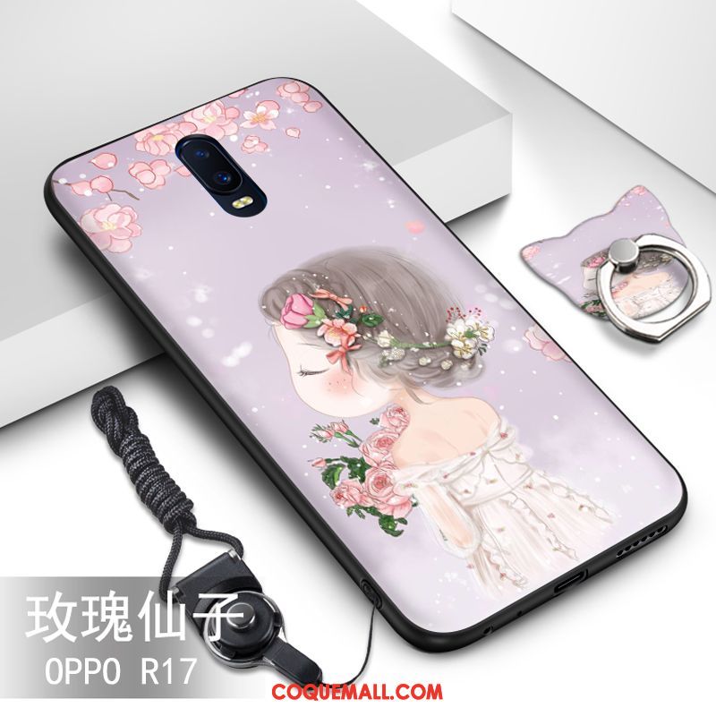 Étui Oppo R17 Tout Compris Personnalité Silicone, Coque Oppo R17 Ornements Suspendus Incassable