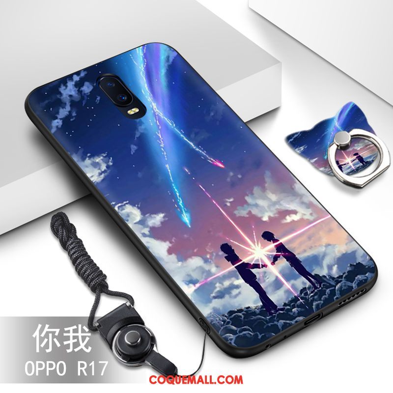 Étui Oppo R17 Tout Compris Personnalité Silicone, Coque Oppo R17 Ornements Suspendus Incassable