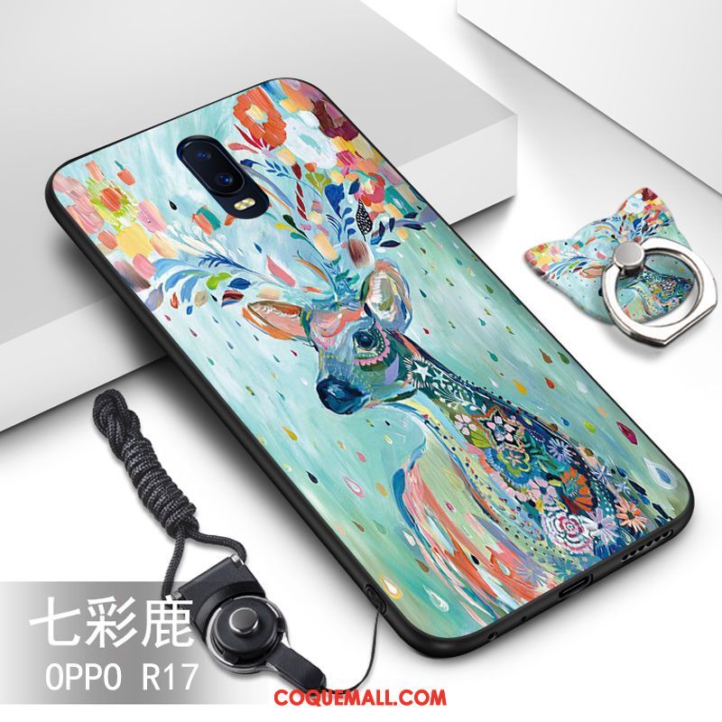 Étui Oppo R17 Tout Compris Personnalité Silicone, Coque Oppo R17 Ornements Suspendus Incassable