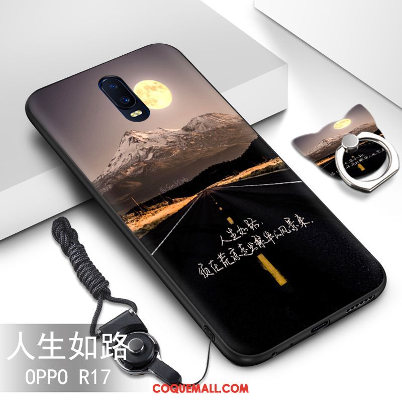 Étui Oppo R17 Tout Compris Personnalité Silicone, Coque Oppo R17 Ornements Suspendus Incassable