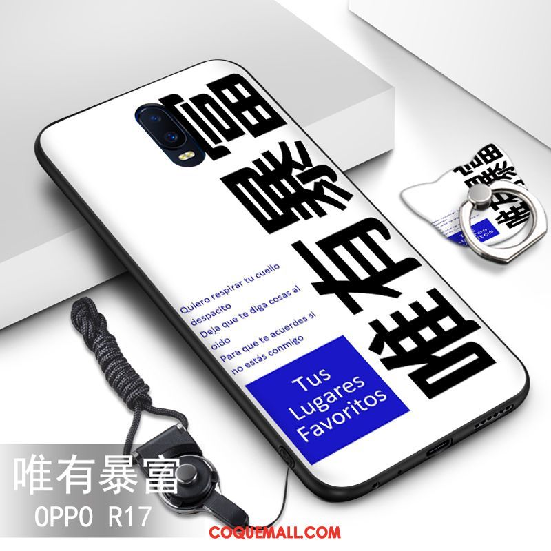 Étui Oppo R17 Tout Compris Personnalité Silicone, Coque Oppo R17 Ornements Suspendus Incassable