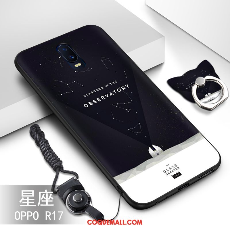 Étui Oppo R17 Tout Compris Personnalité Silicone, Coque Oppo R17 Ornements Suspendus Incassable