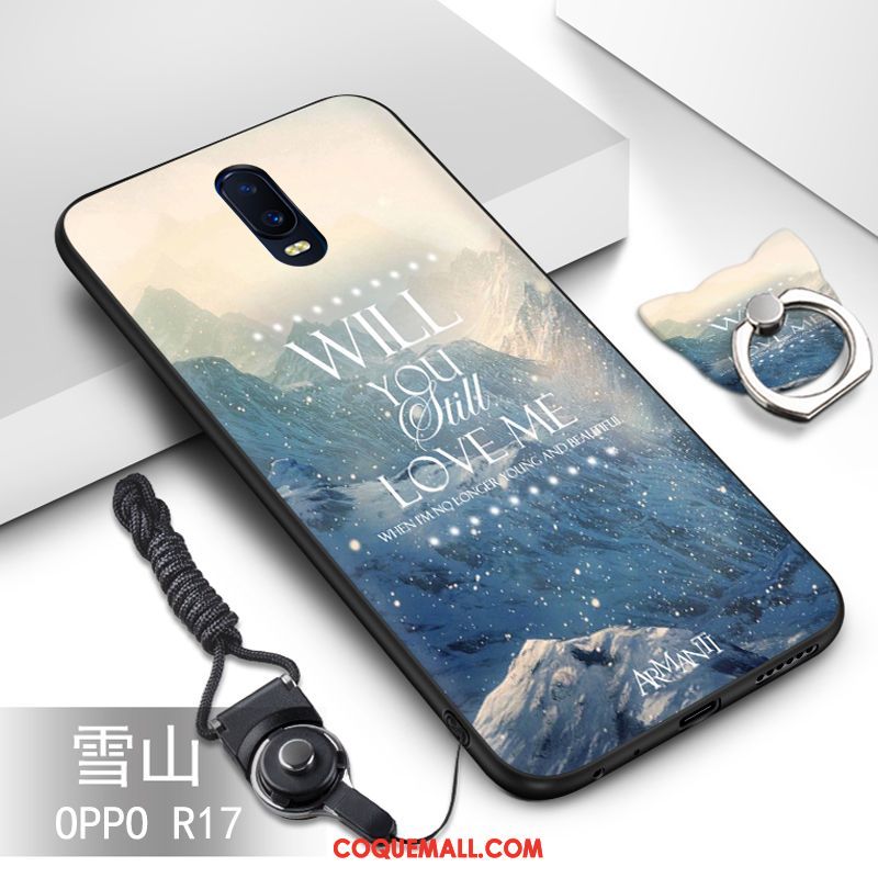 Étui Oppo R17 Tout Compris Personnalité Silicone, Coque Oppo R17 Ornements Suspendus Incassable