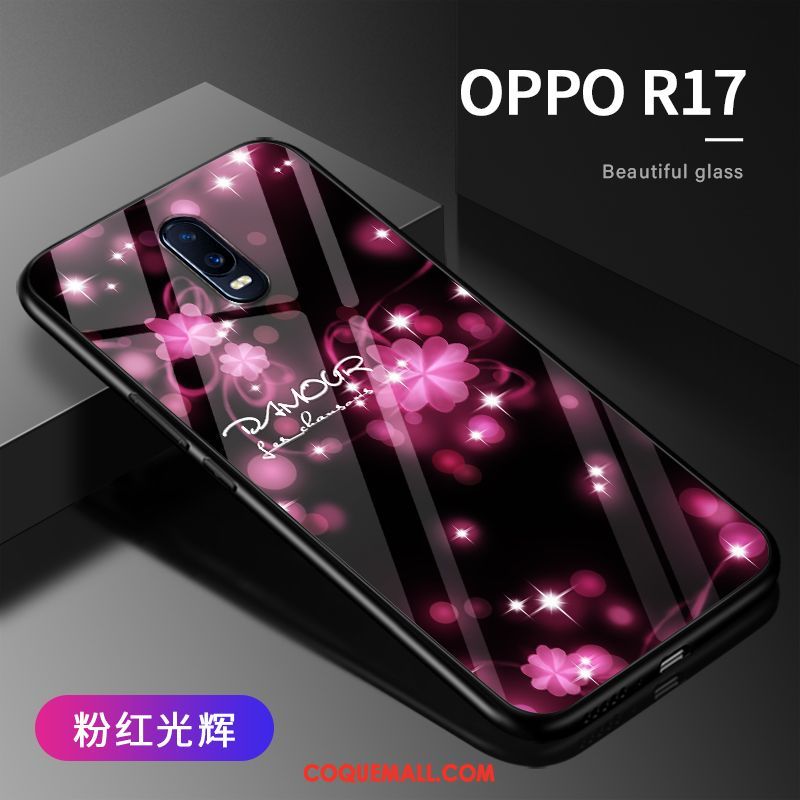 Étui Oppo R17 Verre Téléphone Portable Incassable, Coque Oppo R17 Créatif Tout Compris