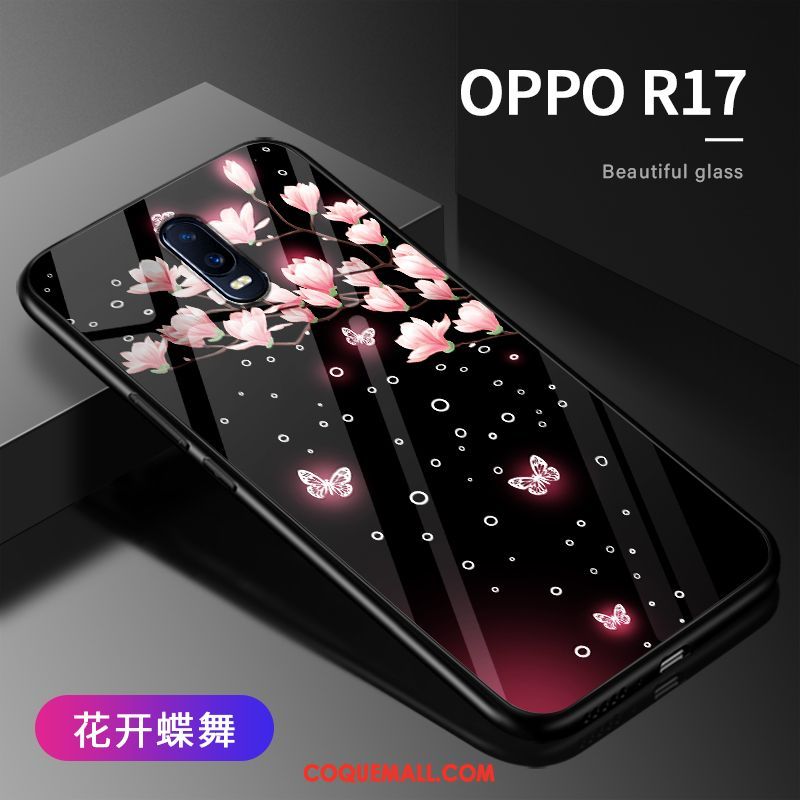 Étui Oppo R17 Verre Téléphone Portable Incassable, Coque Oppo R17 Créatif Tout Compris