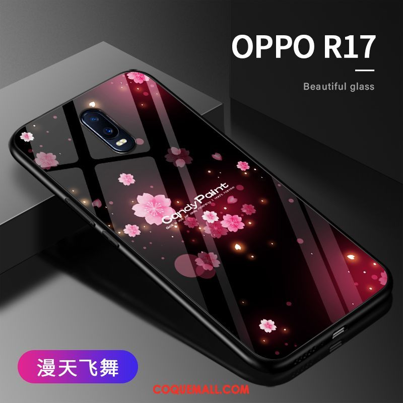 Étui Oppo R17 Verre Téléphone Portable Incassable, Coque Oppo R17 Créatif Tout Compris