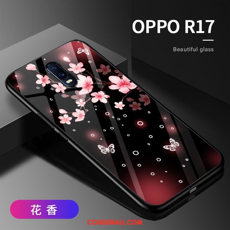 Étui Oppo R17 Verre Téléphone Portable Incassable, Coque Oppo R17 Créatif Tout Compris