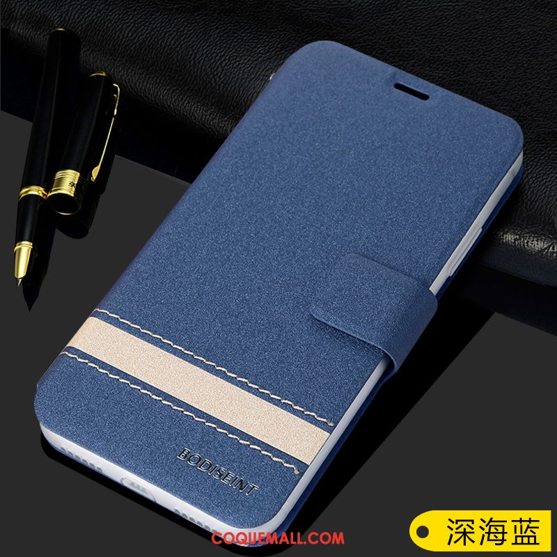 Étui Oppo Reno 10x Zoom En Cuir Incassable Bleu, Coque Oppo Reno 10x Zoom Téléphone Portable Fluide Doux