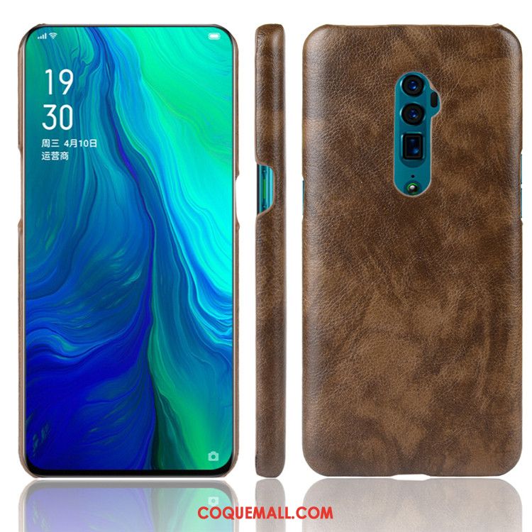 Étui Oppo Reno 10x Zoom Modèle Fleurie Cuir Litchi, Coque Oppo Reno 10x Zoom Téléphone Portable Qualité