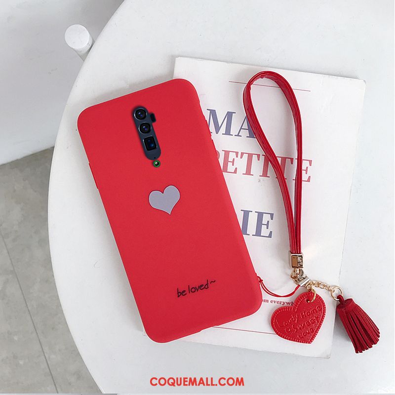 Étui Oppo Reno 10x Zoom Téléphone Portable Simple Silicone, Coque Oppo Reno 10x Zoom Tout Compris Rouge