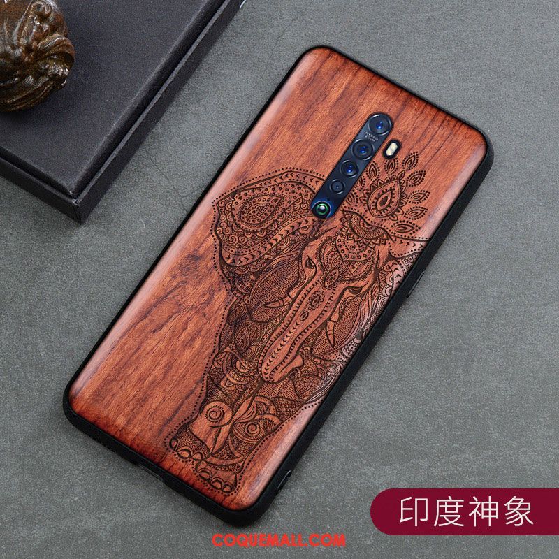 Étui Oppo Reno 2 Fleur Sculpture Protection, Coque Oppo Reno 2 Tout Compris Téléphone Portable