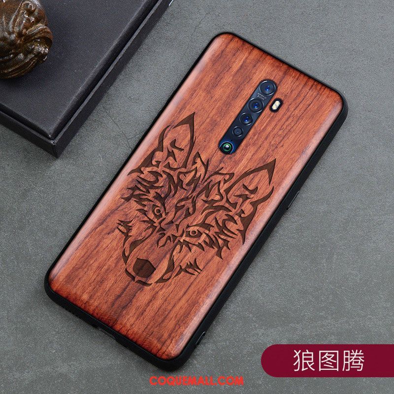 Étui Oppo Reno 2 Fleur Sculpture Protection, Coque Oppo Reno 2 Tout Compris Téléphone Portable