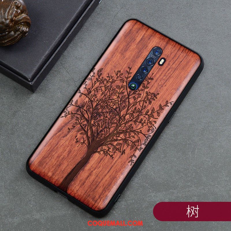 Étui Oppo Reno 2 Fleur Sculpture Protection, Coque Oppo Reno 2 Tout Compris Téléphone Portable