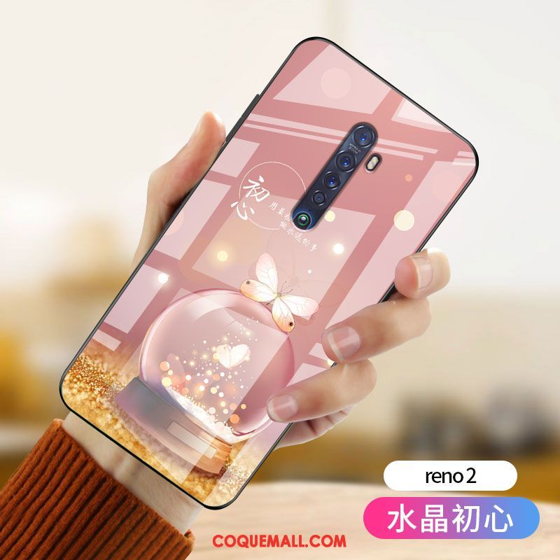 Étui Oppo Reno 2 Incassable Difficile Téléphone Portable, Coque Oppo Reno 2 Net Rouge Créatif