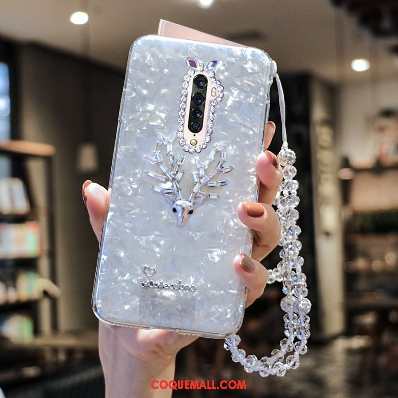 Étui Oppo Reno 2 Luxe Cristal Fluide Doux, Coque Oppo Reno 2 Tendance Strass