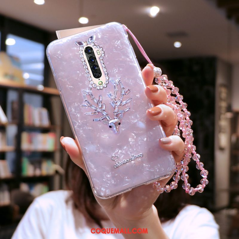 Étui Oppo Reno 2 Luxe Cristal Fluide Doux, Coque Oppo Reno 2 Tendance Strass