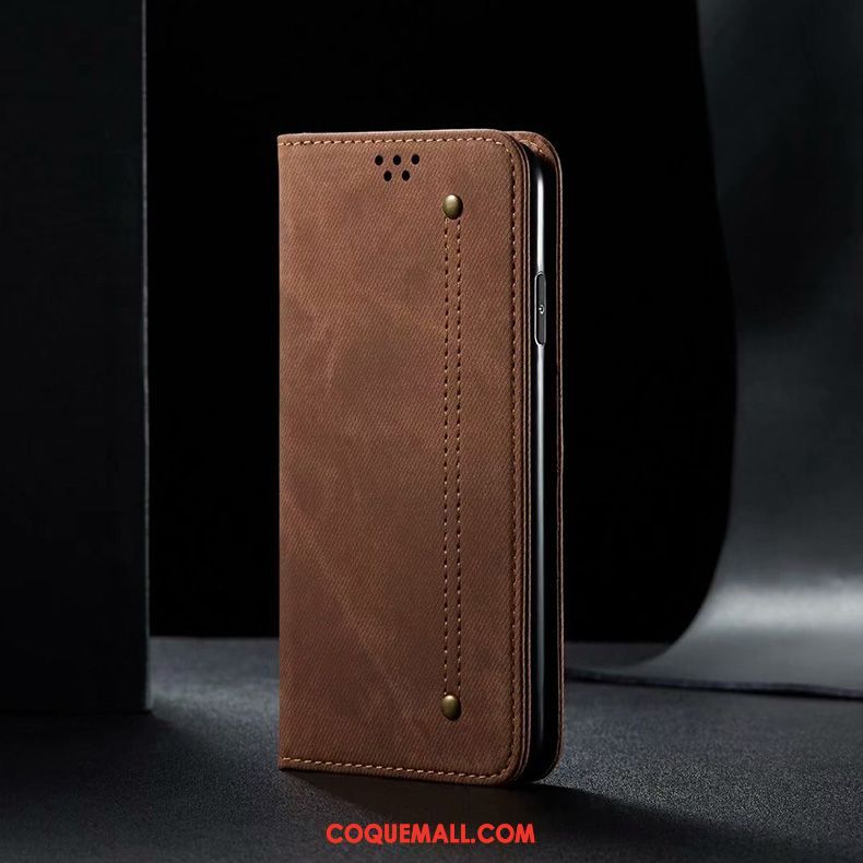 Étui Oppo Reno 2 Protection En Cuir Portefeuille, Coque Oppo Reno 2 Rouge Téléphone Portable Braun